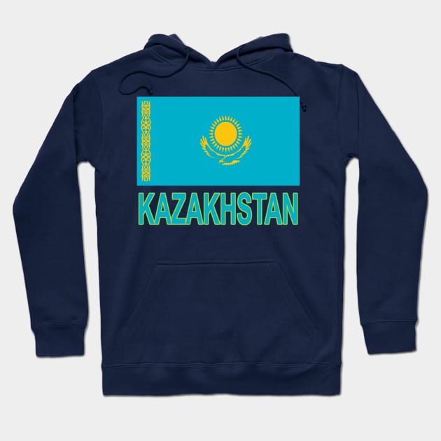 The Pride of Kazakhstan - Kazakhstani Flag Design Hoodie by Naves